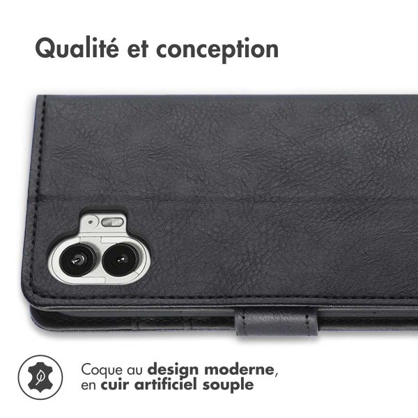 imoshion Étui de télephone portefeuille de luxe Nothing Phone (2) - Noir