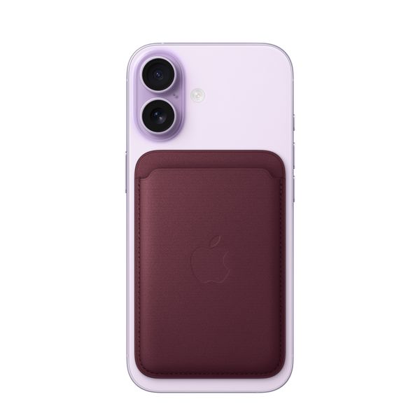 Apple FineWoven Wallet MagSafe avec la fonction 'Localiser' - Magenta