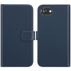 Selencia Étui portefeuille en cuir véritable Apple iPhone 17e / 16e - Bleu