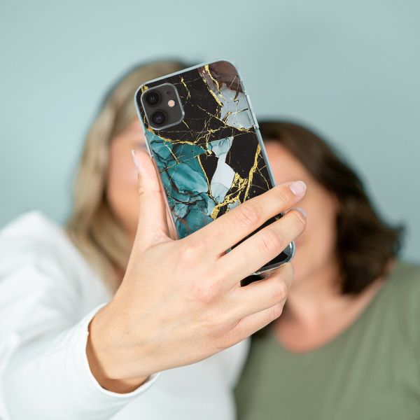imoshion Coque Design Apple iPhone 13 Mini - Shattered Blue Marble