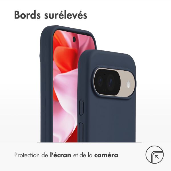 Accezz Coque Liquid Silicone Google Pixel 11 / 11 Pro / 10 / 10 Pro - Bleu foncé