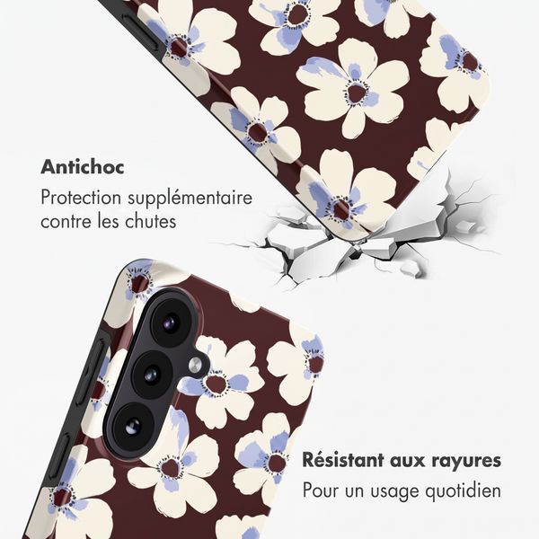 Selencia Coque arrière Vivid avec MagSafe Samsung Galaxy S26 FE - Choco Flower Pop