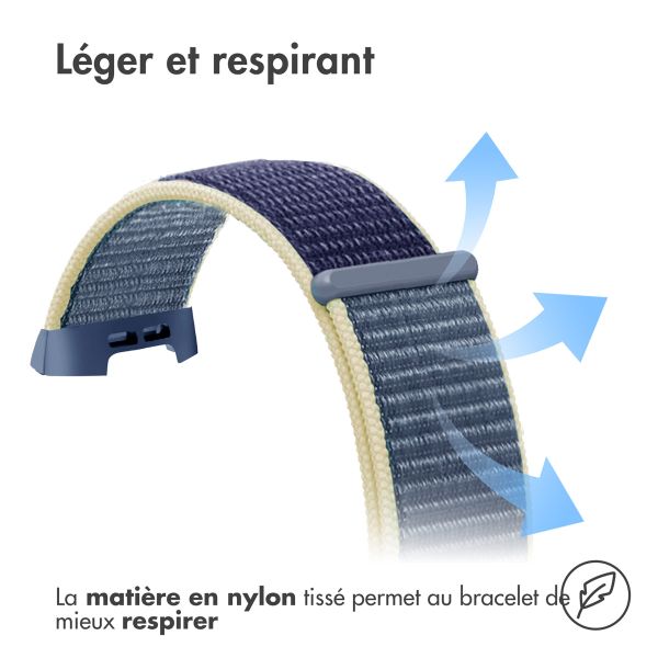 imoshion Bracelet en nylon Fitbit Charge 3 / 4 - Bleu