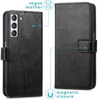 imoshion Étui de télephone portefeuille de luxe Samsung Galaxy S21 FE - Noir