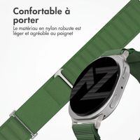 Accezz Bracelet en nylon Alpine Samsung Galaxy Watch 9 (40/44mm) / Watch 8 (40/44mm) / Classic (46mm) - Olive Green