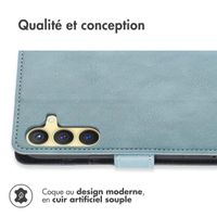 imoshion Étui de télephone portefeuille de luxe Samsung Galaxy S24 Plus - Bleu clair