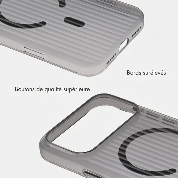Accezz Coque arrière Lite avec MagSafe | Fluted | Apple iPhone 18 Pro / 17 Pro - Noir