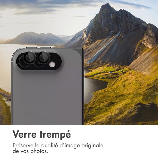imoshion Protection caméra en verre lot de 2 Apple iPhone Duo - Noir