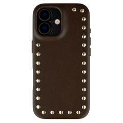 Selencia Coque arrière Studs avec MagSafe Apple iPhone 17 - Cacao Crush