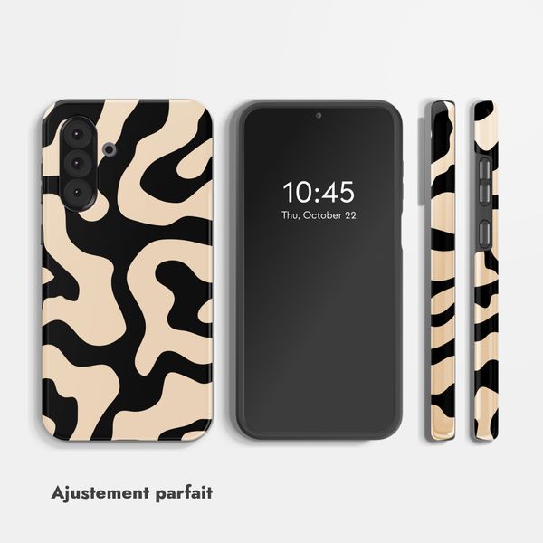 Selencia Coque arrière Vivid Samsung Galaxy A36 / A56 - Art Wave Black