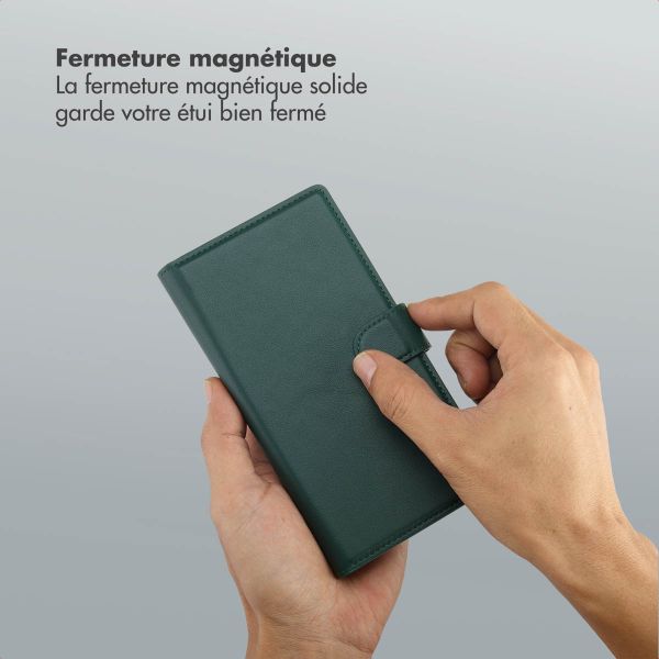 Selencia Étui portefeuille amovible Olyn avec MagSafe Samsung Galaxy S24 Ultra - Vert