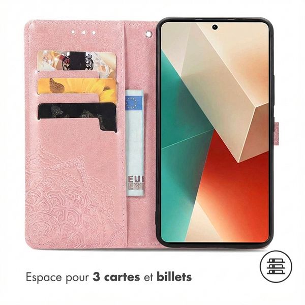 imoshion Etui de télephone Mandala Xiaomi Redmi Note 13 Pro (5G) / Poco X6 - Rose Doré