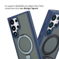 Accezz Coque Ring Stand avec MagSafe Samsung Galaxy S24 Ultra - Bleu