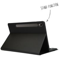 Accezz Étui de tablette portefeuille Bluetooth Clavier Samsung Galaxy Tab S9 11.0 pouces - AZERTY / FR - Noir