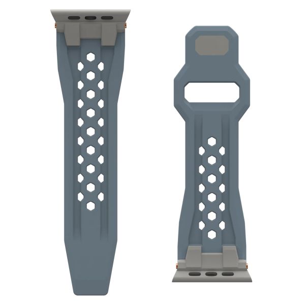 UAG Bracelet Monarch en silicone Apple Watch | 44/45/46/49 mm - Cloud Blue/Titanium