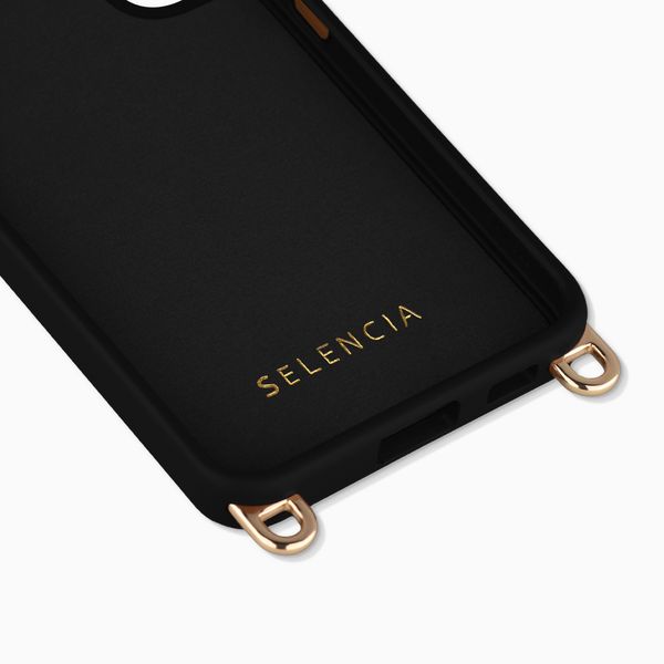 Selencia Coque arrière Rivièra avec MagSafe avec crochets amovibles Samsung Galaxy S22 - Velvet Black
