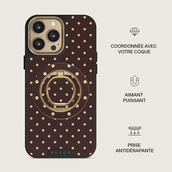 Burga Anneau de téléphone Magnetic Ringholder Gold - Compatible avec MagSafe - Sorry Busy