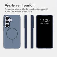 imoshion Coque arrière Color avec Thin MagSafe Ring Samsung Galaxy S25 / S24 - Bleu foncé