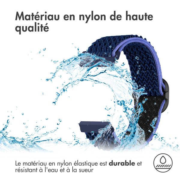 imoshion Bracelet en nylon élastique  - Connexion universelle 20 mm - Bleu foncé