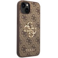 Guess Coque 4G Metal Logo Backcover Apple iPhone 15 - Marron