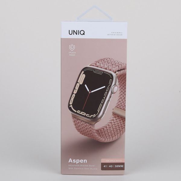 Uniq Bracelet tressé Aspen Apple Watch | 38/40/41/42 mm - Grapefruit Pink