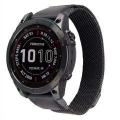 imoshion Bracelet QuickFit® Milanais  - Connexion Garmin 20 mm - Taille L/XL - Noir