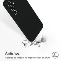 Accezz Coque Liquid Silicone Samsung Galaxy A35 - Noir