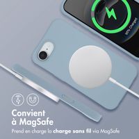 imoshion Coque arrière Color avec cordon amovible et MagSafe Apple iPhone 17e / 16e - Ash Blue