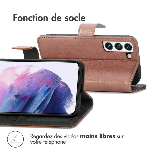 imoshion Étui de télephone portefeuille de luxe Samsung Galaxy S22 - Marron