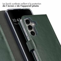 Selencia Étui portefeuille en cuir véritable Samsung Galaxy S25 Plus - Vert