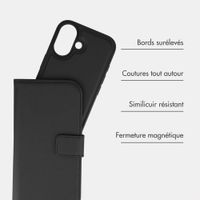 imoshion Étui portefeuille luxe 2-en-1 amovible Apple iPhone 16 - Noir
