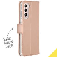 Accezz Étui de télephone Wallet Samsung Galaxy S21 Plus - Rose Doré