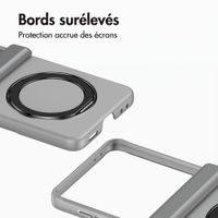 Accezz Color Backcover avec MagSafe et support à anneau Samsung Galaxy Z Flip 8 - Gris