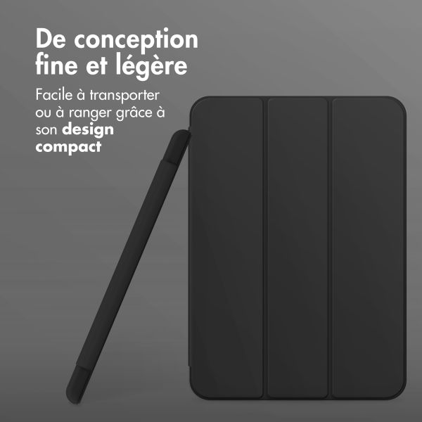Accezz Coque tablette portefeuille Smart Silicone Apple iPad Air 11 pouces (2026) M4 / (2025) M3 / (2024) M2 / Air 5 (2022) / Air 4 (2020) - Noir