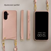 Selencia Coque de télephone Nova avec cordon et porte-cartes Samsung Galaxy A36 - Dusty Rose