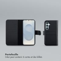 Selencia Étui portefeuille amovible Olyn avec MagSafe Samsung Galaxy S25 / S24 - Noir