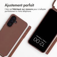 imoshion Coque en silicone avec cordon Samsung Galaxy A56 - Marron