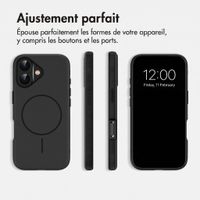 imoshion Coque arrière Color avec Thin MagSafe Ring Apple iPhone 16 - Noir