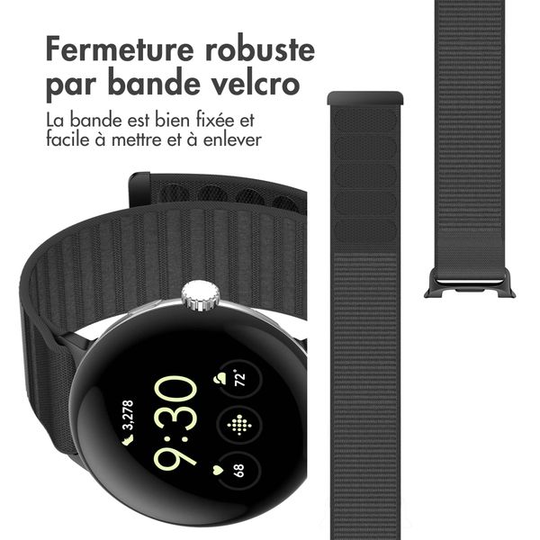 imoshion Bracelet en nylon Google Pixel Watch / Watch 2 / Watch 3 / Watch 4 (41 mm) - Noir