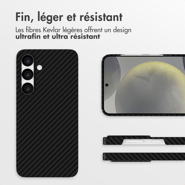 Accezz Coque Kevlar® MagSafe Samsung Galaxy S24 Plus - Noir