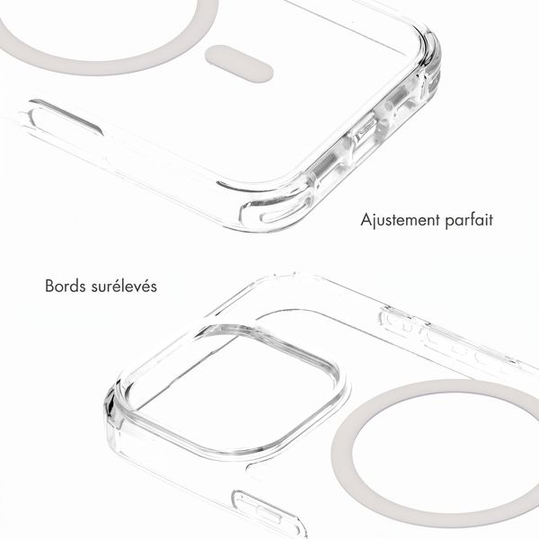 Selencia Coque arrière Rivièra MagSafe avec crochets amovibles Apple iPhone 16 Pro - Transparent