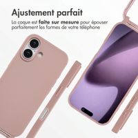 imoshion Coque en silicone avec cordon Apple iPhone 17 - Sand Pink