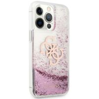 Guess Coque 4G Logo Liquid Glitter Apple iPhone 13 Pro Max - Rose