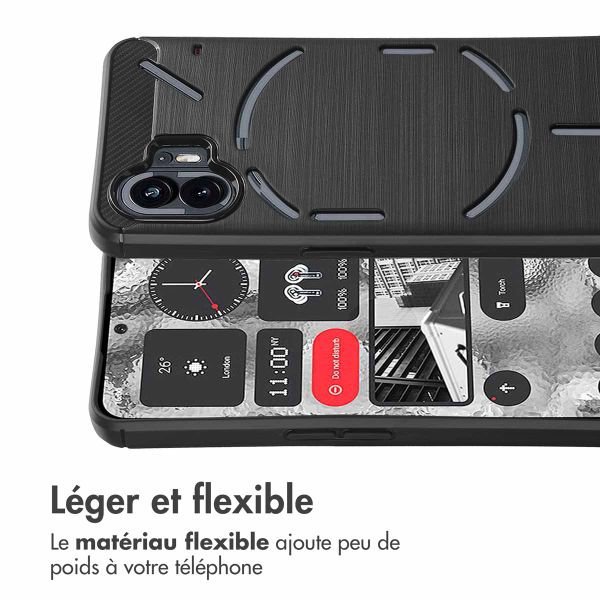 imoshion Coque Brushed Nothing Phone (2a) / (2a) Plus - Noir