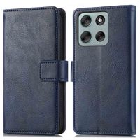 imoshion Étui de télephone portefeuille de luxe Motorola Moto G56 - Bleu foncé