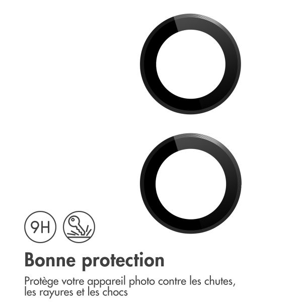 imoshion Lot de 2 protections d'objectif de caméra Apple iPhone 17 / 16 / 16 Plus - Noir