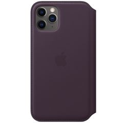 Apple Étui de télephone portefeuille Leather Folio Apple iPhone 11 Pro - Aubergine
