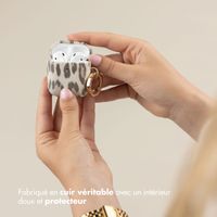 Selencia Coque Sabi motif panthère  Apple Airpods 1 / 2 - Soft Ivory