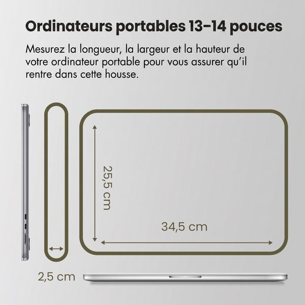 Accezz Pochette ordinateur 13-14 pouces - Bleu