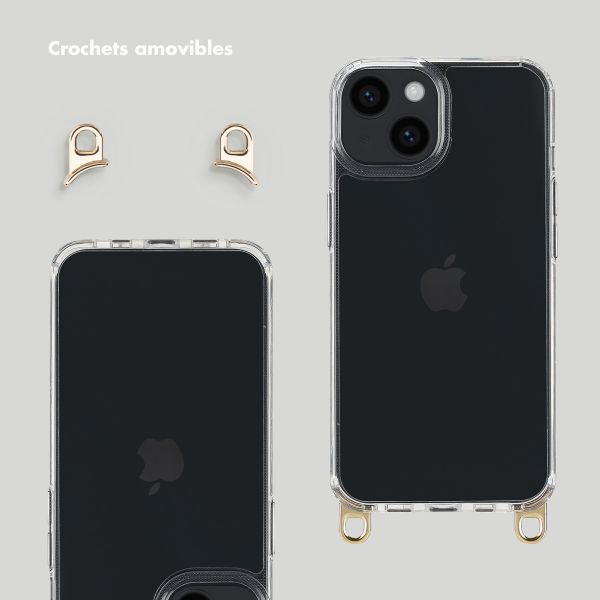 Selencia Coque arrière avec crochets amovibles Apple iPhone 14 - Transparent